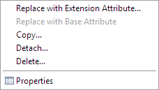 This image shows the context menu for attributes.