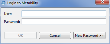 This image shows the Login to Metability dialog.