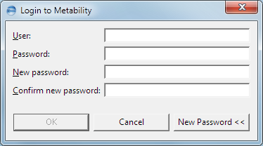 This image shows the Login to Metability dialog.