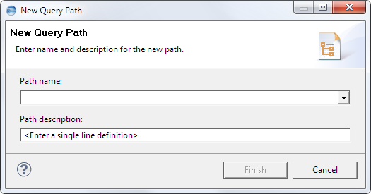 This image show the New Query Path dialog.