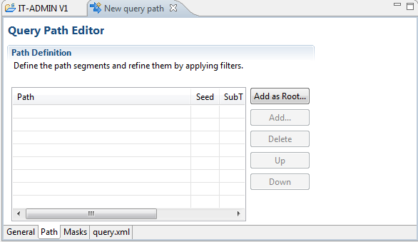 This image show the Query Path Editor dialog.