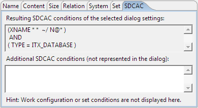 This image shows the options in the SDCAC section.