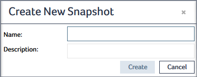 The image displays the Create New Snapshot dialog.
